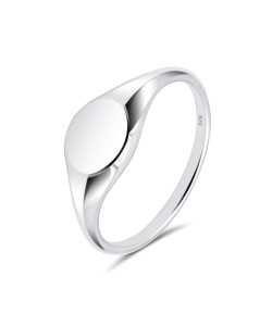 Signet Plain Silver Ring NSR-4341